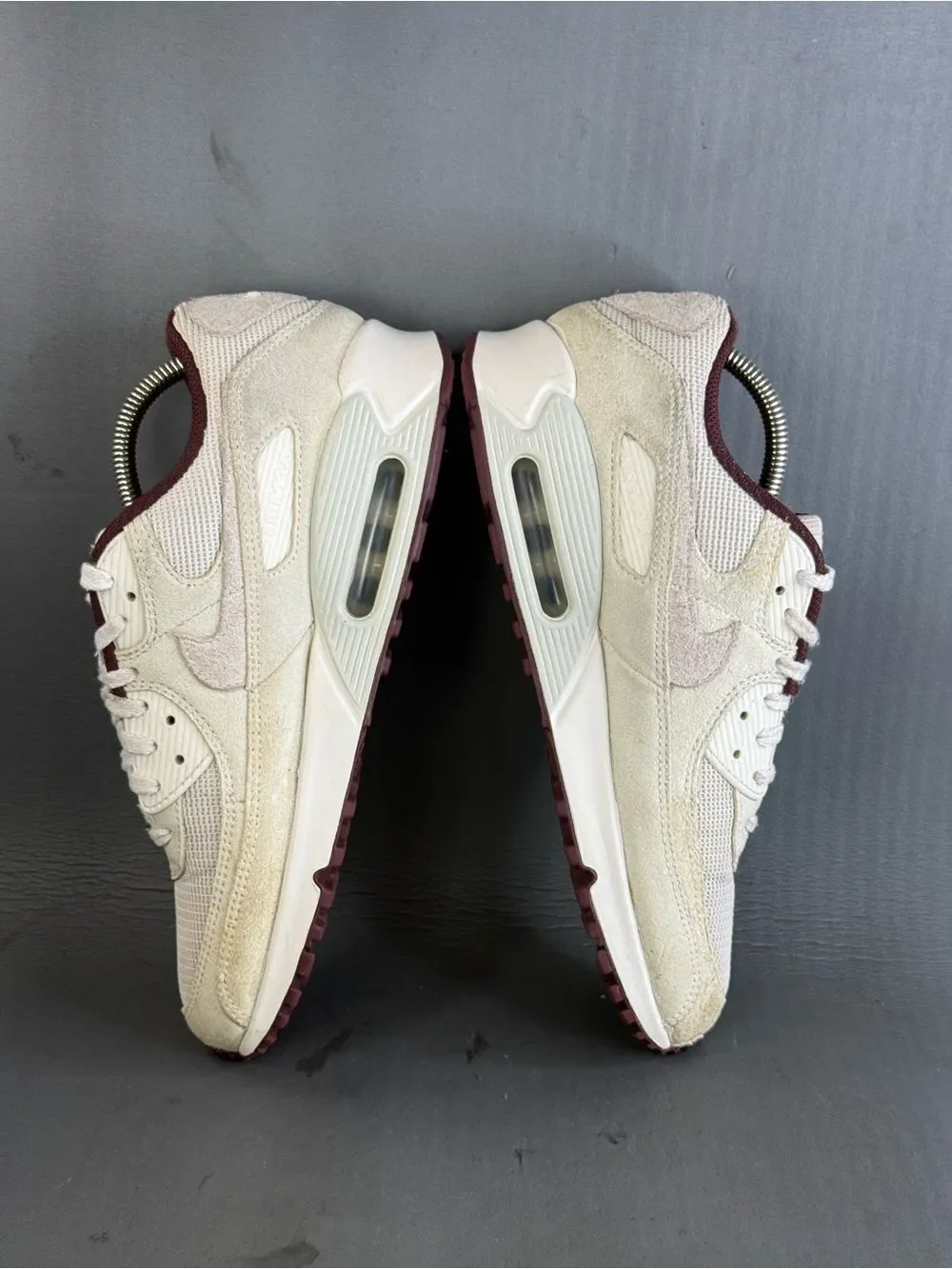 Nike Air Max 90 PRM Sail Burgundy Crush Men's sneaker shoes size 9.5